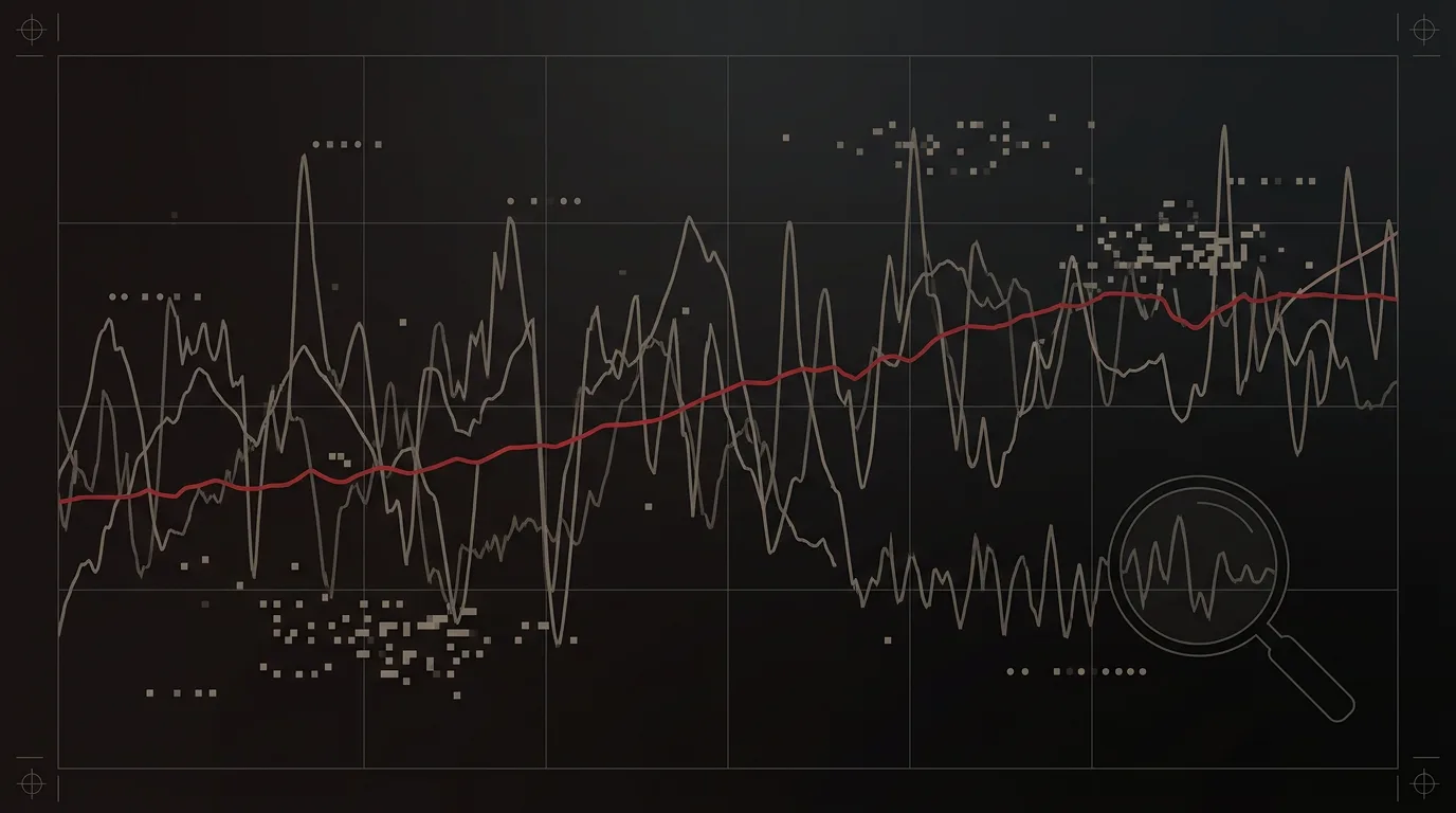 Signal vs noise waveforms
