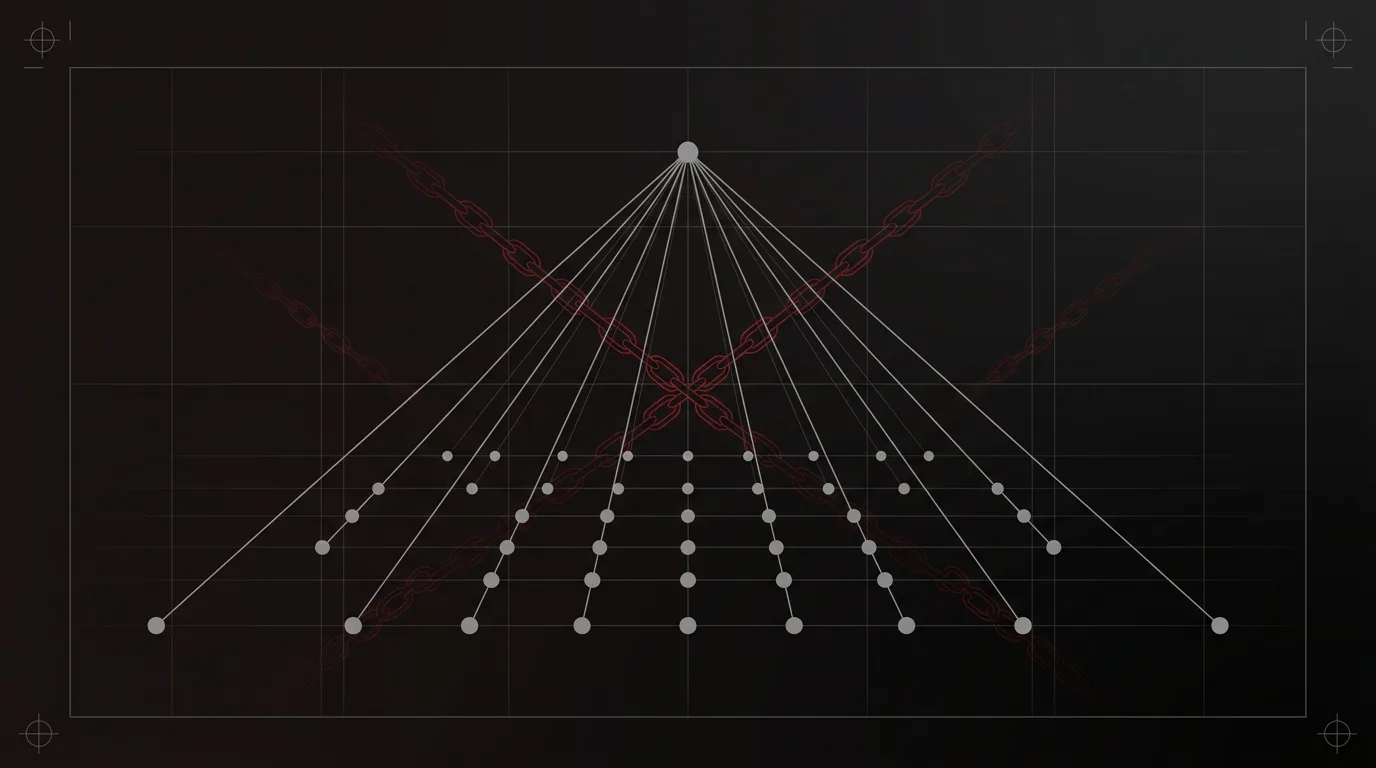Hierarchy with chain-link overlay